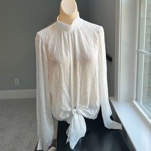 Sheer turtle neck blouse